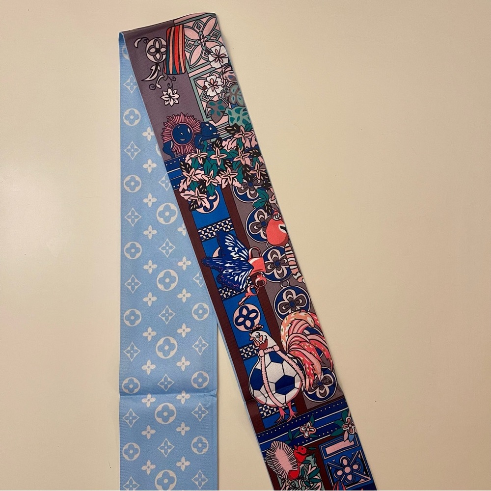 Big Twilly: Colorful Designer Silk Scarf - Picture 7 of 11